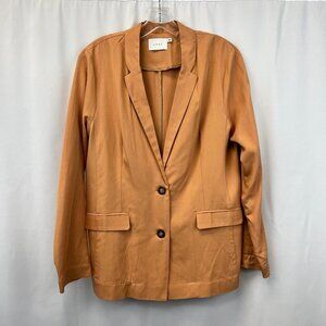 Lush Womens Apricot Long Sleeve Single-Breasted Two-Button Blazer Size Small
